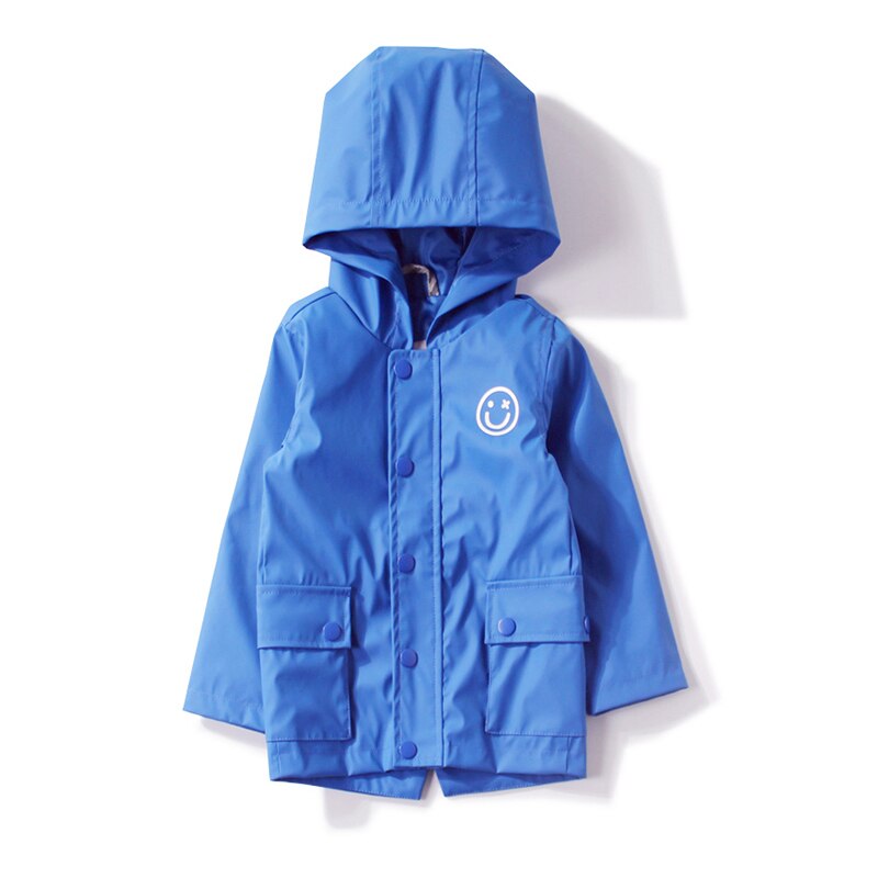 Lente Herfst Peuter Meisjes Jongens Jas Jas Hooded Zipper Button Windscherm Uitloper Baby Meisjes Kleding 3M 6M 12M 18M 24M: Blue / 18m
