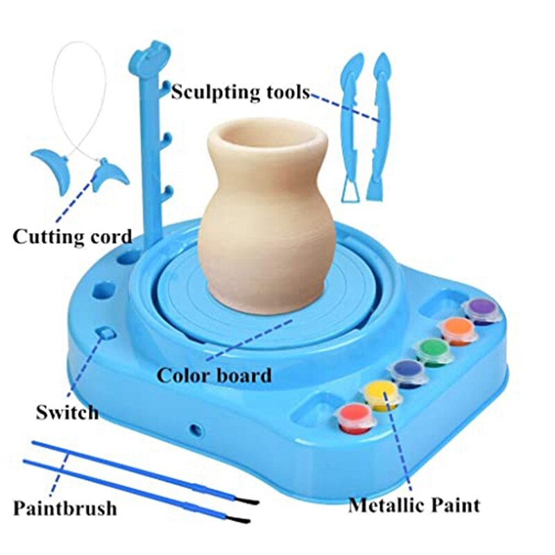 Argilla Ceramica Ruota Mestiere kit Macchina di Ceramica Senza Argilla per Bambini e Principianti