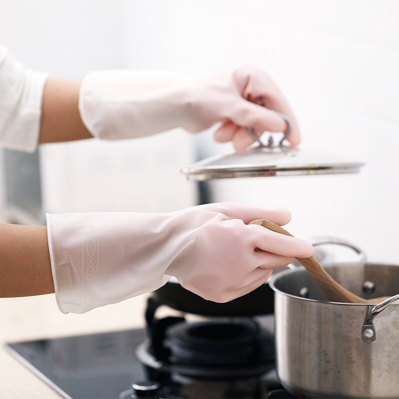 Kitchen Dishwashing Gloves Household Rubber Gloves Waterproof Anti-Hook Break Rubber Leather Durable Housework Glove