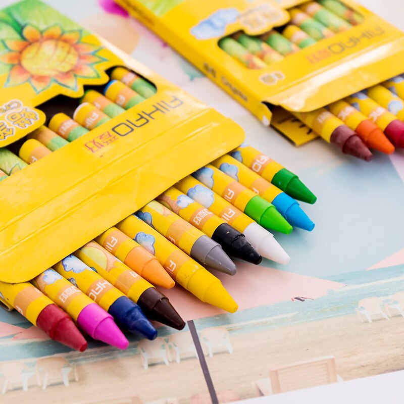 Jumbo Kleurkrijt Voor Kinderen - 6 Kleuren Niet Giftig Wasbaar - School & Thuis