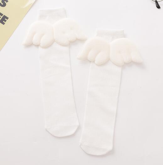 2020new pile of socks wings spring and autumn baby socks children in the tube warm wings antler socks: white wing