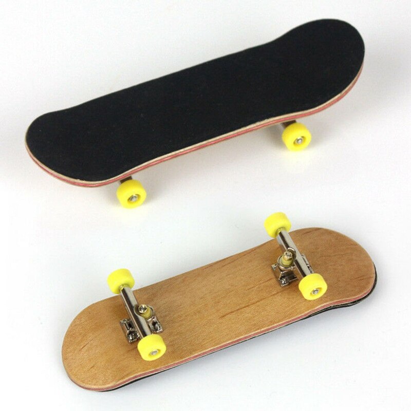 1 st träfinger skateboards finger skateboard bräda trä grundläggande greppbräda hjul: Yw