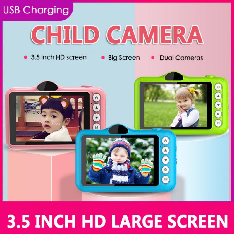 3.5 Inch Kleurenscherm Kid Camera Mini Digitale Camera 1080P Hd Kinderen Speelgoed Video Recorder Camcor Ondersteuning tf Card
