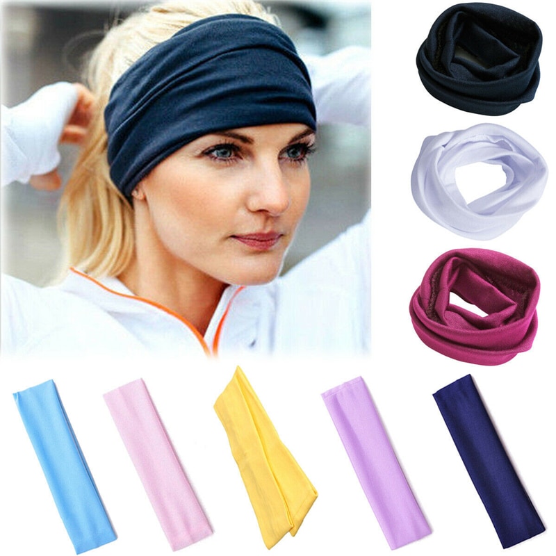 Wide Sport Yoga Hoofdband Stretch Haarband Elastische Effen Haarband Voetbal Running Voor Meisjes Solid Haarband Mannen Vrouwen 8 kleuren