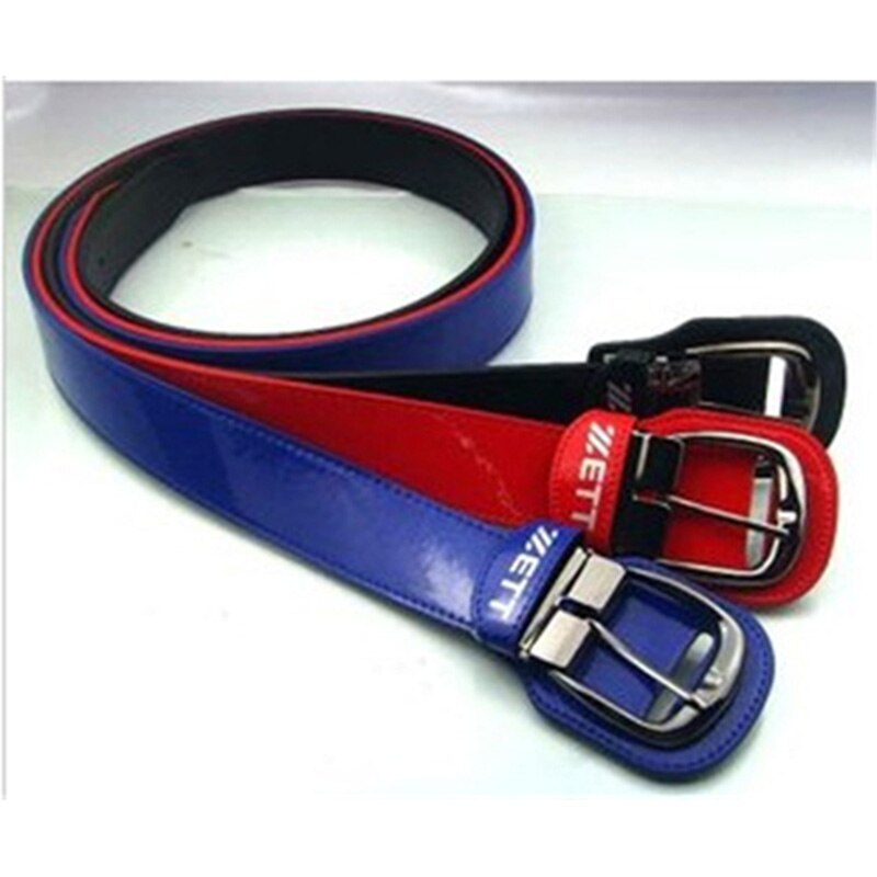 Ceinture Baseball PU adulte jeunesse unisexe Sports de plein air Softball Golf peut être coupé brillant cuir élastique réglable pantalon ceinture