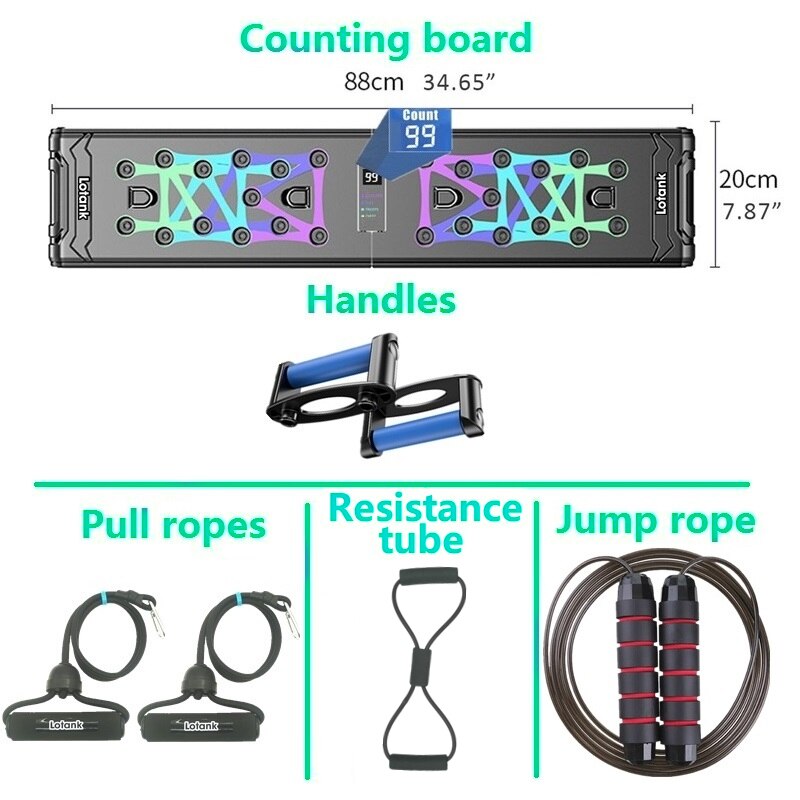 88cm Counting Push Up Board Home Gym Training Pectoralis Arm Muscles Latissimus Dorsi Multifunctional Push-up Brace Stand Plates: Counting 4 sets