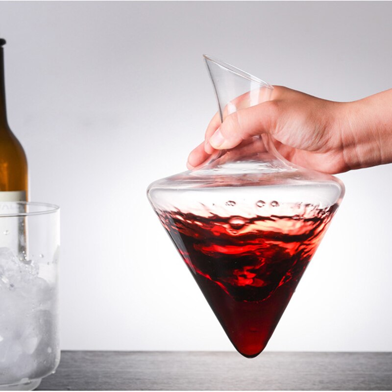 Carafe à décanter de luxe de 1000ML, verres de Champagne de Brandy et de vin rouge en cristal faits à la main, dispositif de retenue de pour Bar