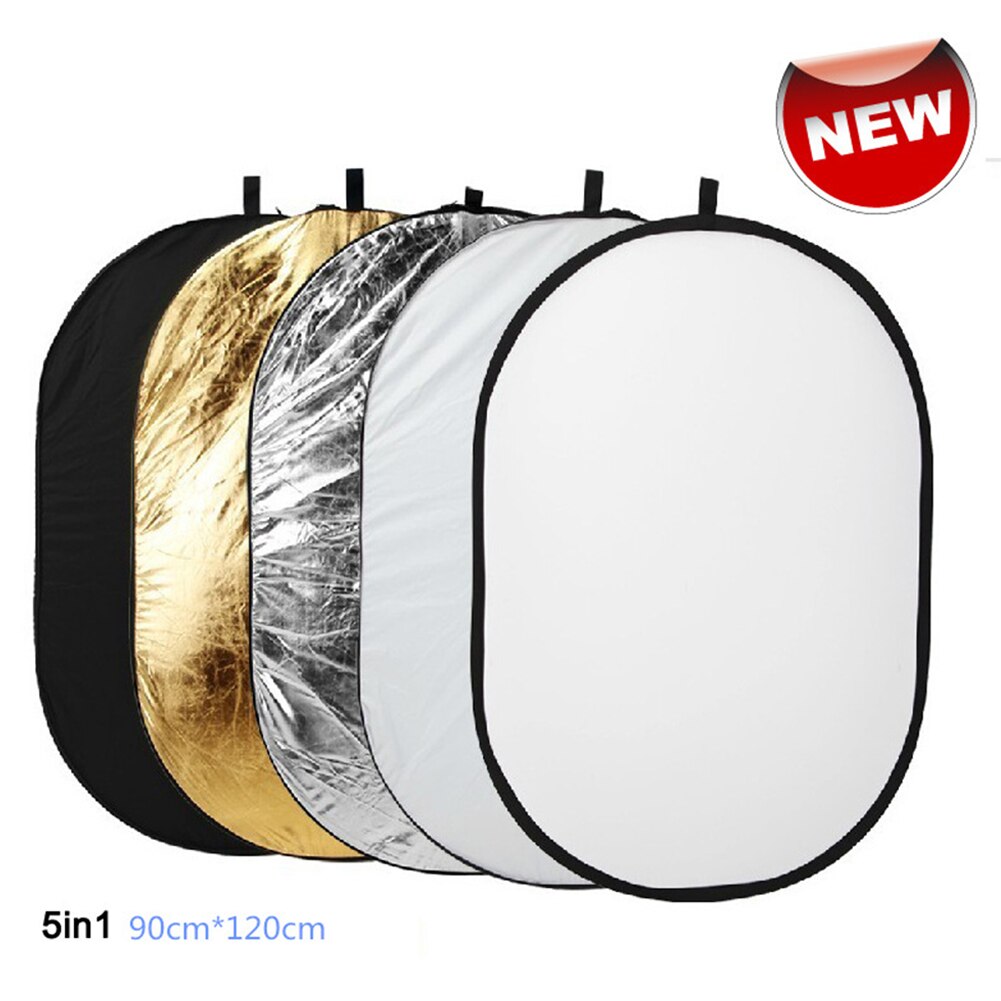 5Pcs Photography Reflector Portable Collapsible Oval Multi-Disc Light Photo Studio Reflector Fotografia Props 90x120cm 60x90cm