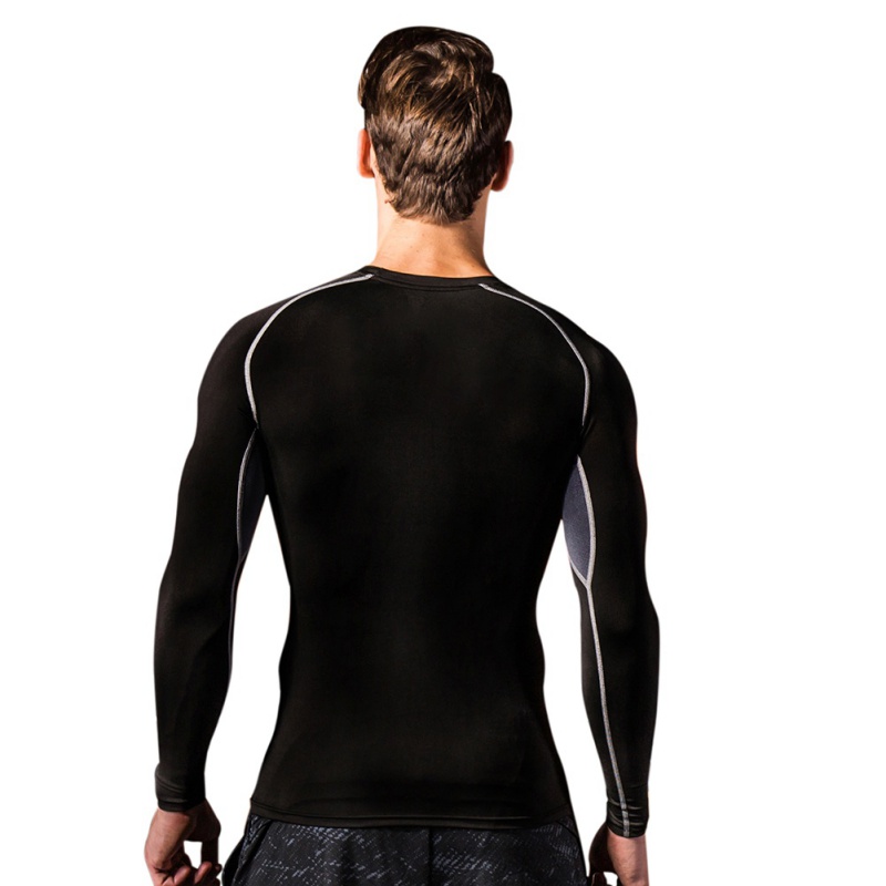 Men's Quick Dry Running T-Shirt Compression Shirt Long Sleeve Men Sport Jogging Fitness T Shirt Training Suit