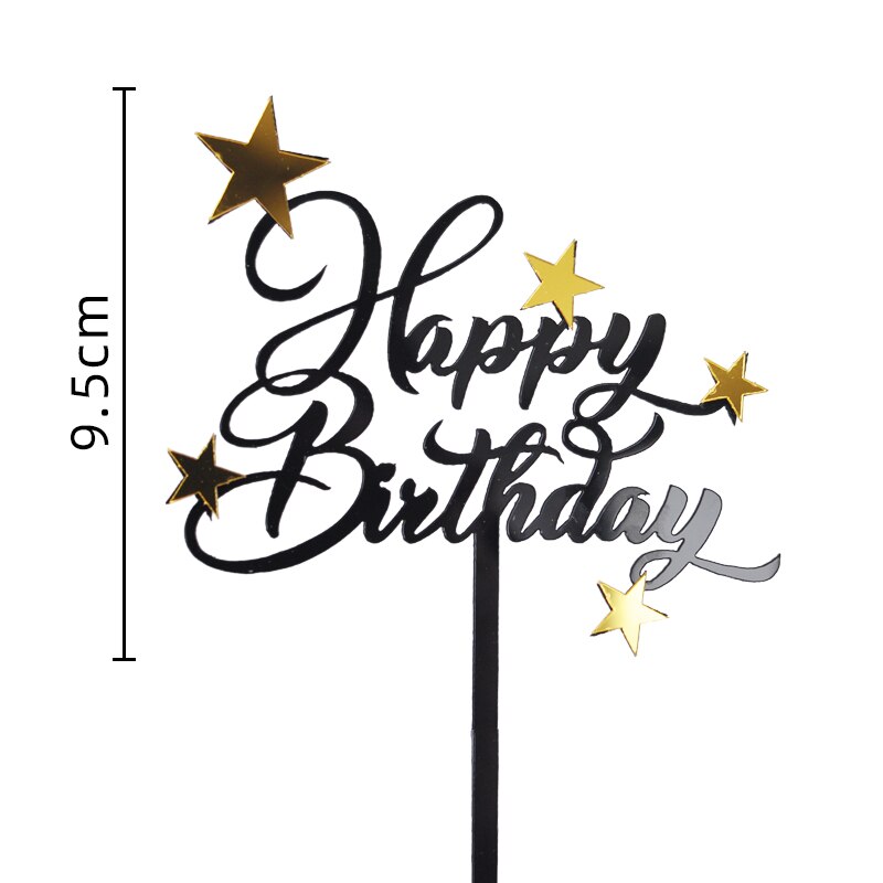 Universo stelle razzo astronauta luna buon compleanno lettera decorazione Cake Topper Dessert per la festa dei bambini regali adorabili per bambini: A16
