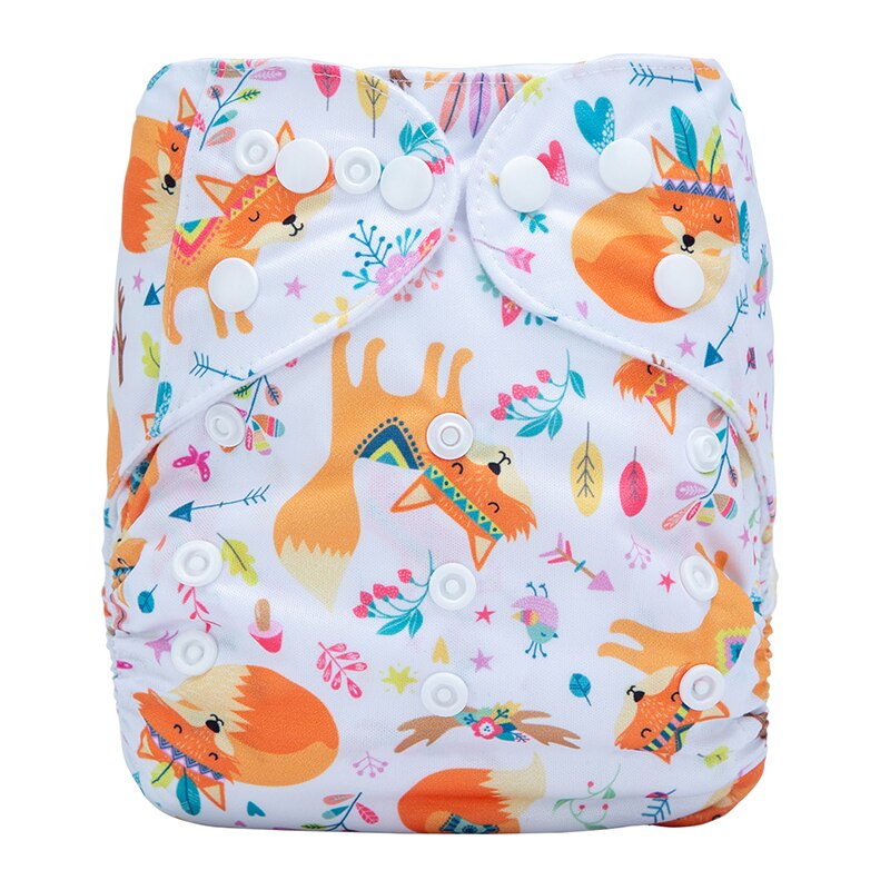 Washable Eco-Friendly Cloth Diaper Adjustable Nappy Reusable Cloth Diapers Fit 0-2years 3-15kg baby: N32