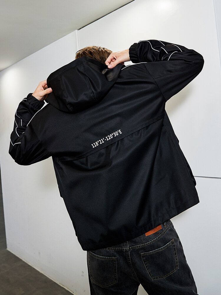 Pioneer Camp otoño bombardero chaqueta sólida hombres Casual primavera ropa deportiva -ropa chaquetas de hombre para abrigos de hombre AJK901177