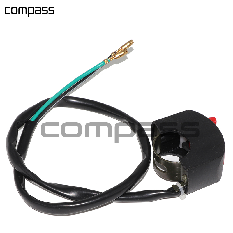 Universal Motorcycle Kill ON-OFF Switch Button Handlebar Mount Bullet Connector