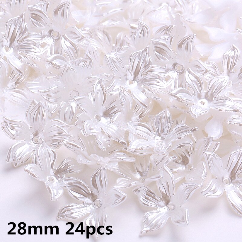 Multi smukke imiterede mavemuskler blomst perler perlehætter endebeholder blomst torus gør det selv med afstand smykketilbehør: V268w