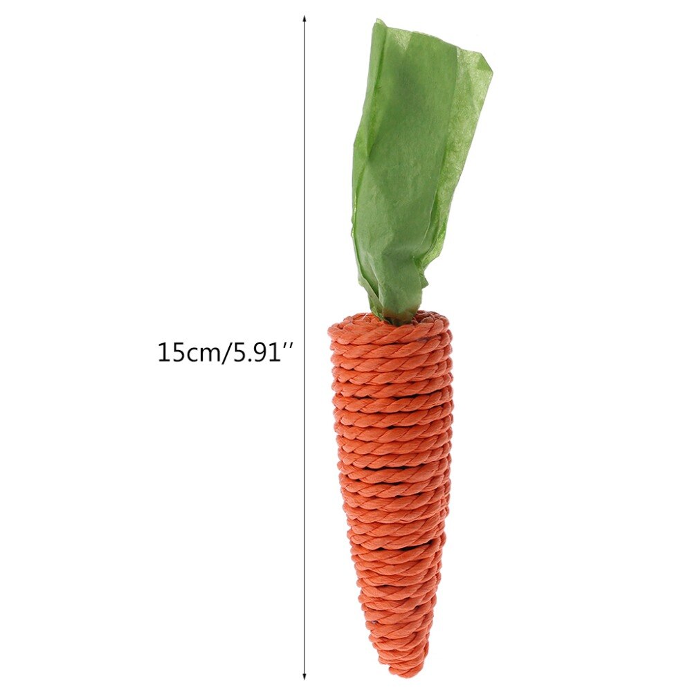 Morsom kjæledyr katt skrape leke halm gulrot for hamster guinea kanin rotte tygge leke