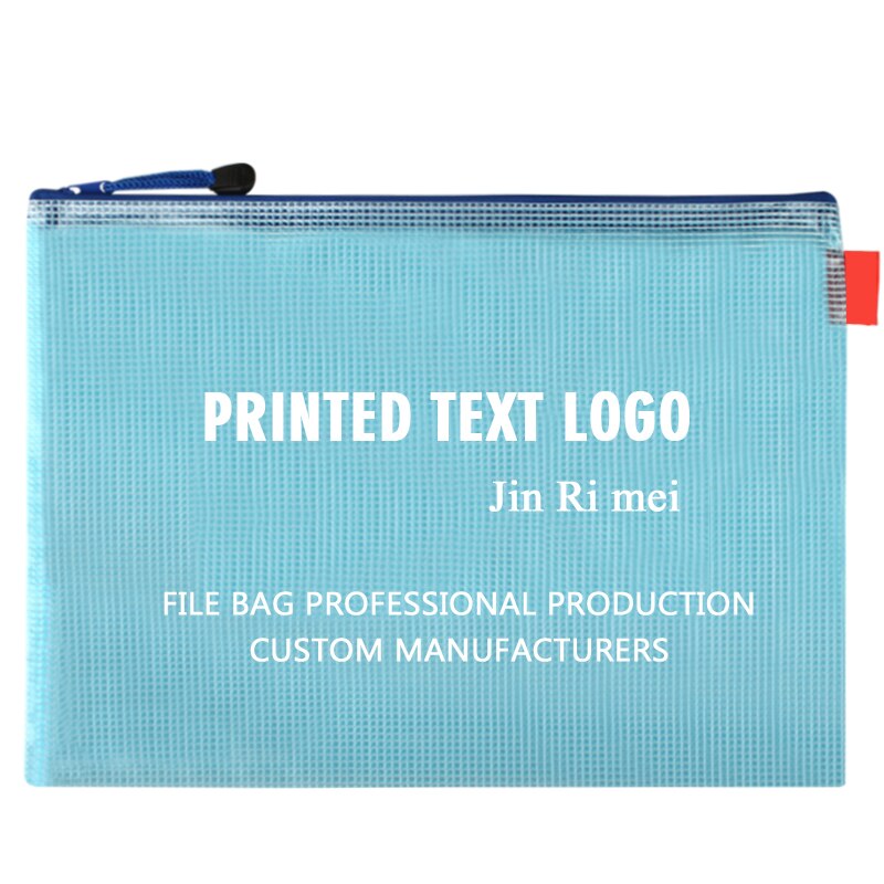 A4/A5/A6 Waterproof Plastic Zipper Color Transparent File Package Stationery Office Storage Bag