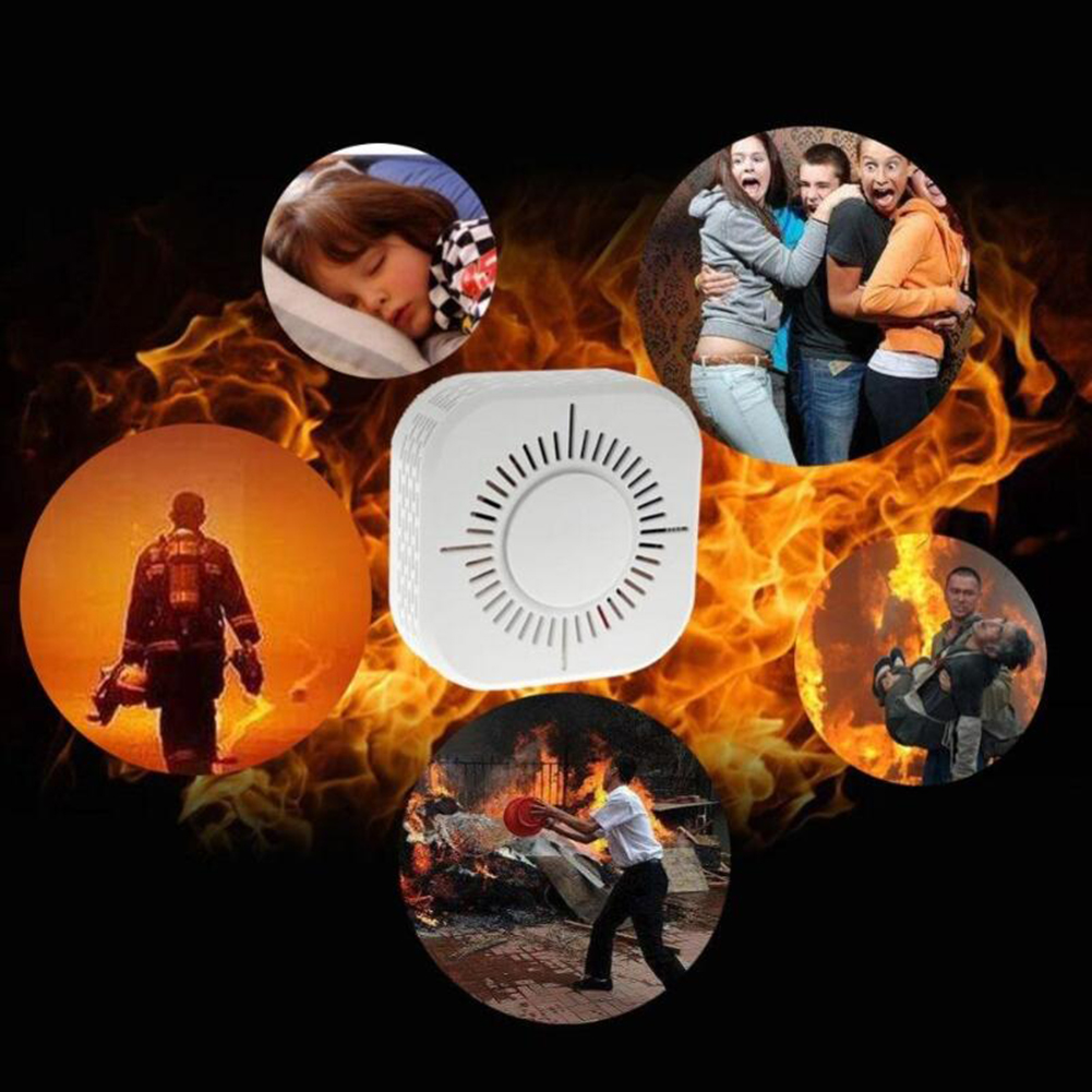 1pcs 433MHz wireless smoke detector portable protection wifi home safety smoke alarm sensor