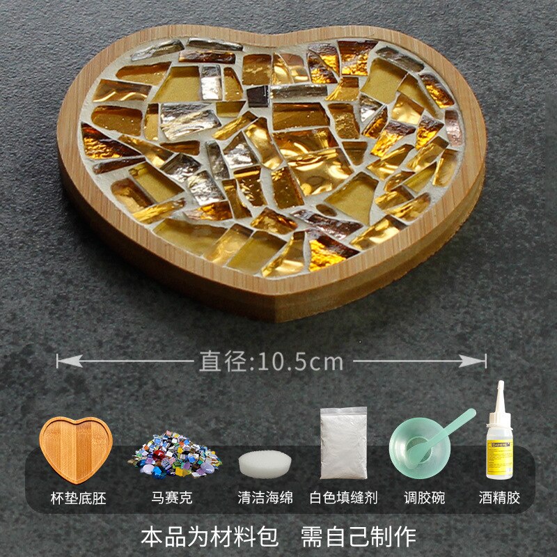 Sous-verre en mosaïque pour bricolage, emballage de matériaux Semi-finis, manuel, , Support de coussin de Pot, Collage carré, artisanat en bambou: F
