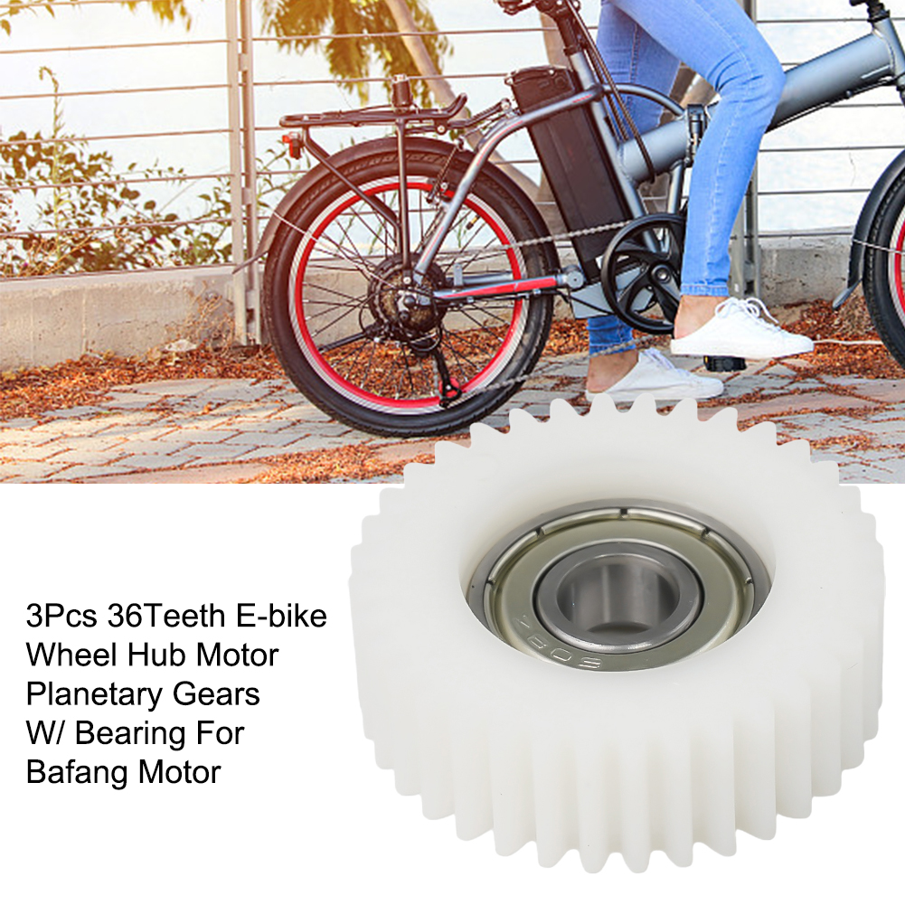 Motor de cubo de rueda de bicicleta, engranajes planetarios de 38x8x12mm, rodamiento de nailon, accesorios eléctricos para Motor Bafang, 3 uds., 36 dientes
