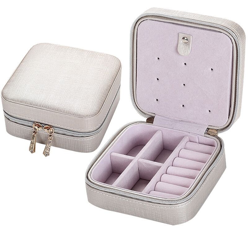 BY8969 Packaging Display Caso Di Immagazzinaggio Organizzatore Portatile Contenitore di Monili Organizzatore ganci Dei Monili Anello Orecchino Scatole di Casa: 998 silver