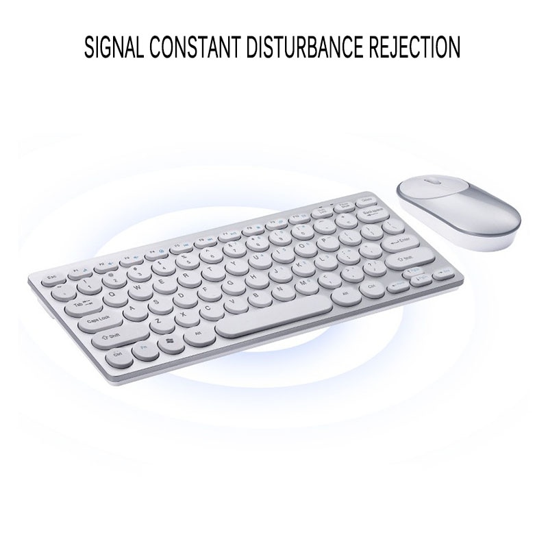 Keyboard Set 2.4G Wireless Keyboard Mute Mouse Combo With USB Receiver For Desktop Computer PC Laptop And Smart TV