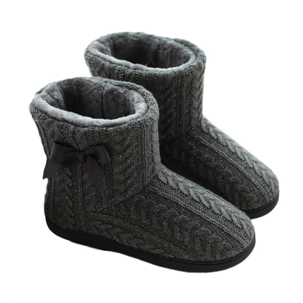 Nuova Delle Donne Caldi di Inverno Della Caviglia Stivali Coperta di Peluche Stivali Casa Accogliente Scarpe DOD886: nero 39-40