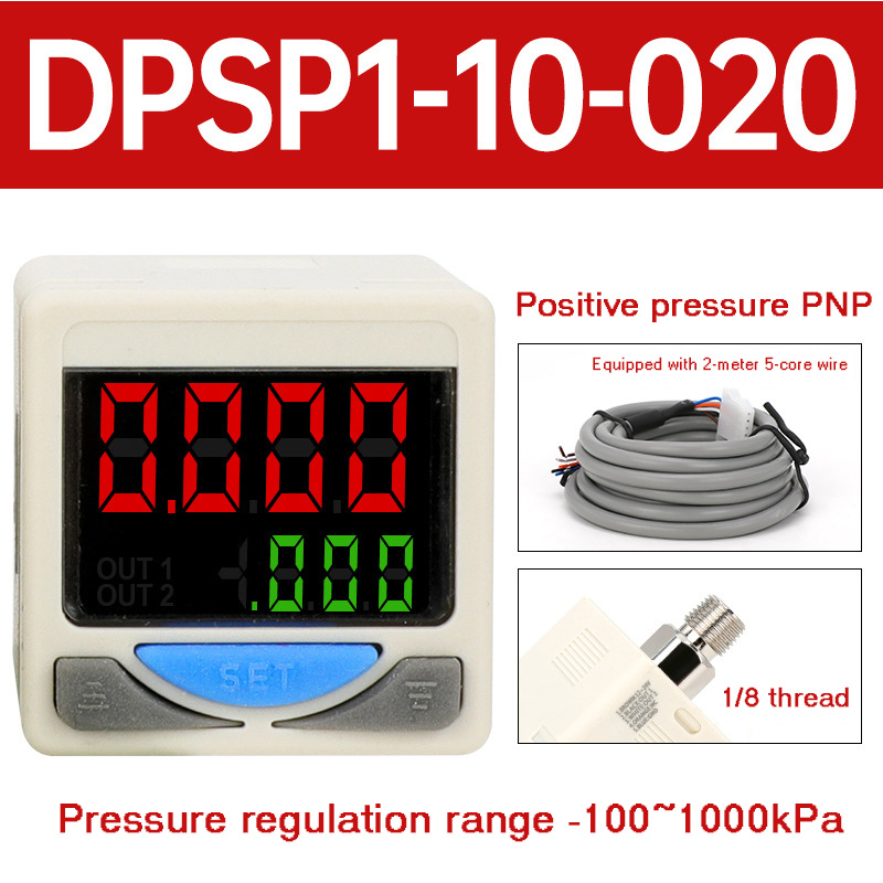 Digitaler Manometerschalter ZSE30AF Vakuum-Unterdruckmanometer ISE Positiver Druck DPSN1 Elektronisch Digital: Brown