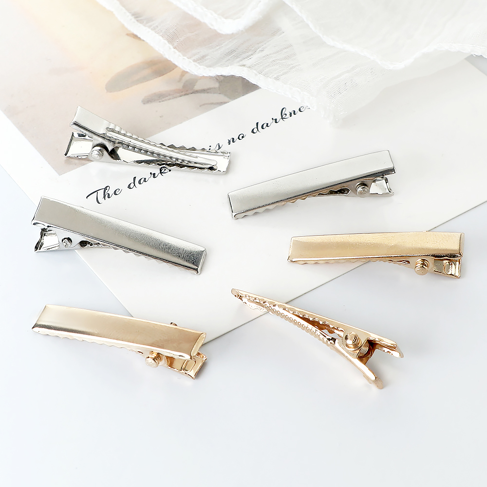 100 Uds 3,0 cm pinzas de cocodrilo de Metal para el cabello mujeres niñas pequeñas pinzas para el cabello DIY joyería horquilla herramientas de peinado accesorios al por mayor