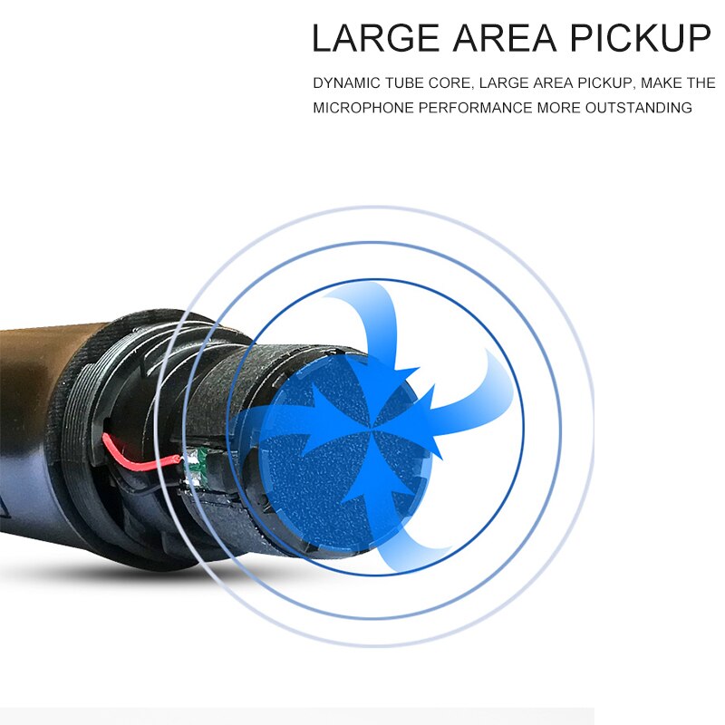 UHF Wireless Microphone System With Receiver Cordless Handheld Microphone For Karaoke Party KTV Performance Speech