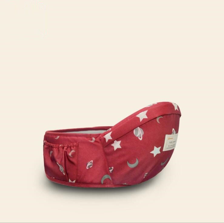 Sept 70-120cm Waist Belt Baby Carrier Waist Stool Walkers Baby Sling Hold Waist Belt Backpack Hipseat Kids Infant Hip Seat: wine red star