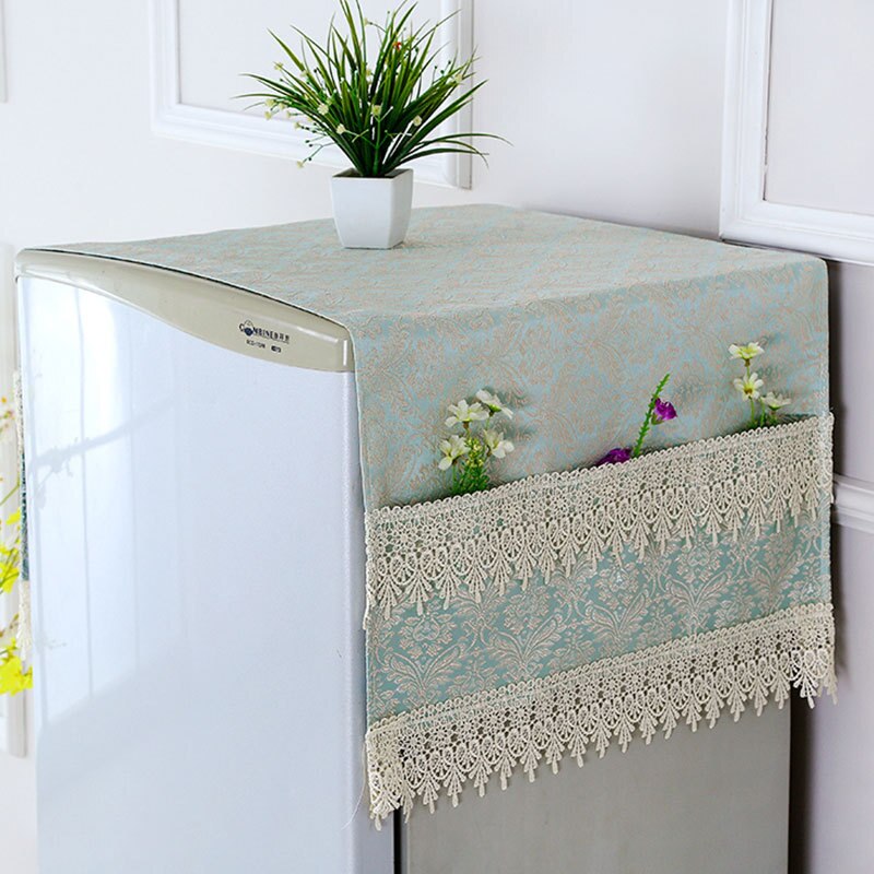 1 kpl 50*120cm brodeerattu jääkaapin kansi kukkatyylinen pölytiivis kansi jääkaapin kodin sisustukseen kodinkoneiden kansi