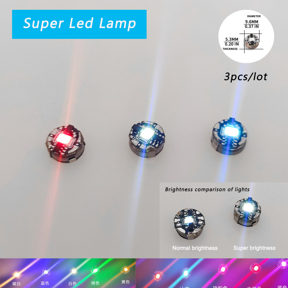 3 stk. trådløs lys magnetisk kontroll led-lampe supersterk ultrasterk for diy-modellbygging pluss lys med batterier