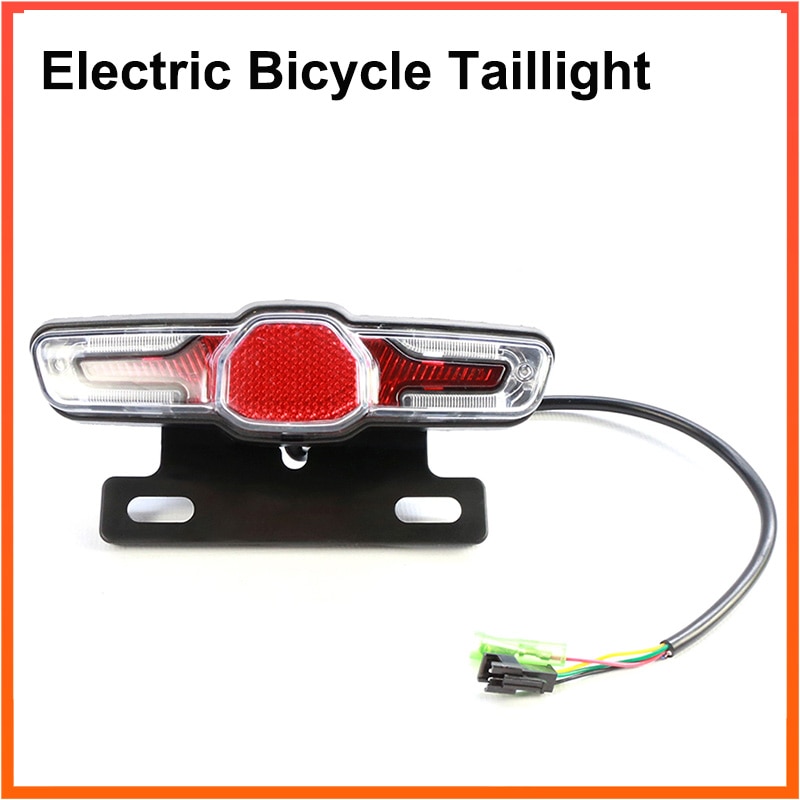 36 V/48 V Elektrische Fiets LED Achterlicht Indicator Remlicht LED Waarschuwingslampje Voor Hub Motor Veiligheid Night fietsen Lamp