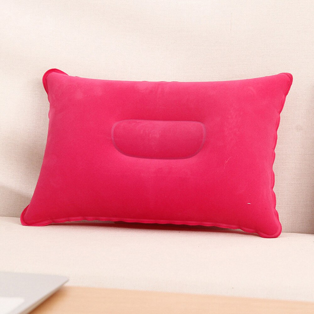 Outdoor pvc pillows Tourist camping thick flocked rectangular inflatable pillow Napping companion square pillow