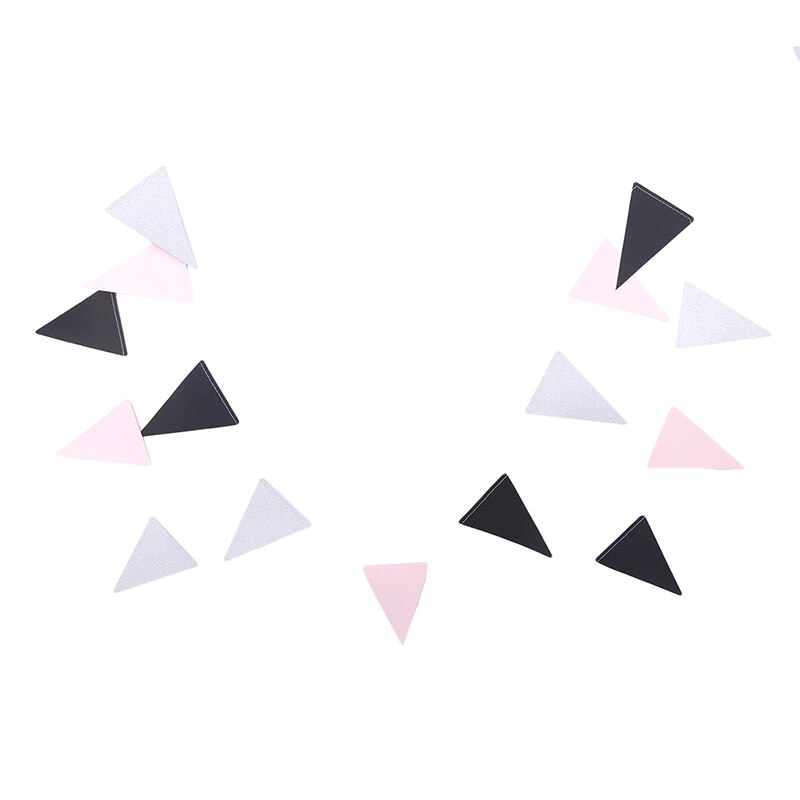 Glitter bunting papper banderoll guld flisa rosa flagga banderoll girland gör-det-själv hem event fest bröllop dekor festtillbehör