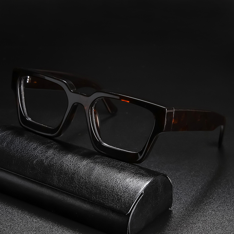 Gafas graduadas de acetato Vintage para hombre y mujer, lentes cuadradas transparentes para miopía, montura de lujo Retro
