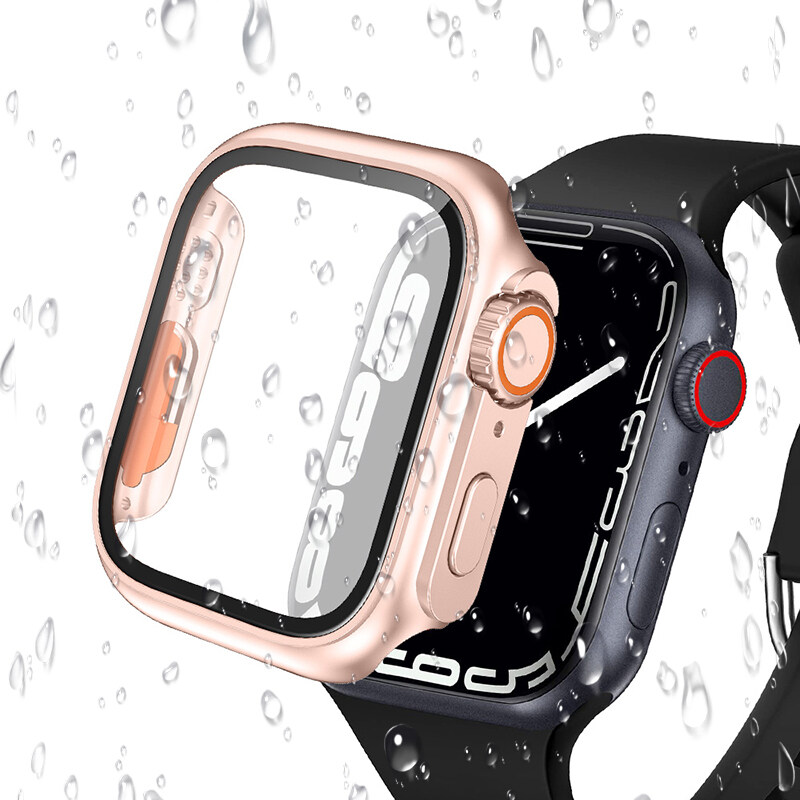 Glass+Case For Apple Watch Series 10 46mm 42mm Screen Protector Cover Change To Ultra Bumper Case Full Cover iWatch S10 42 46 mm: Dark Brown / 7 Inches & Above