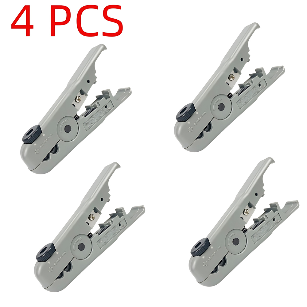 Wire Stripper Ethernet Cable Cutter Round Cable Cutting Tool Lan Cable Stripping for CAT7 CAT6 CAT5E CAT5 Round Wire: Red