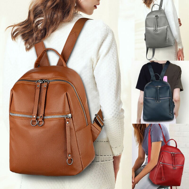 Lady Rucksack Ladies Women Backpack Rucksack Faux Leather Should... – Grandado