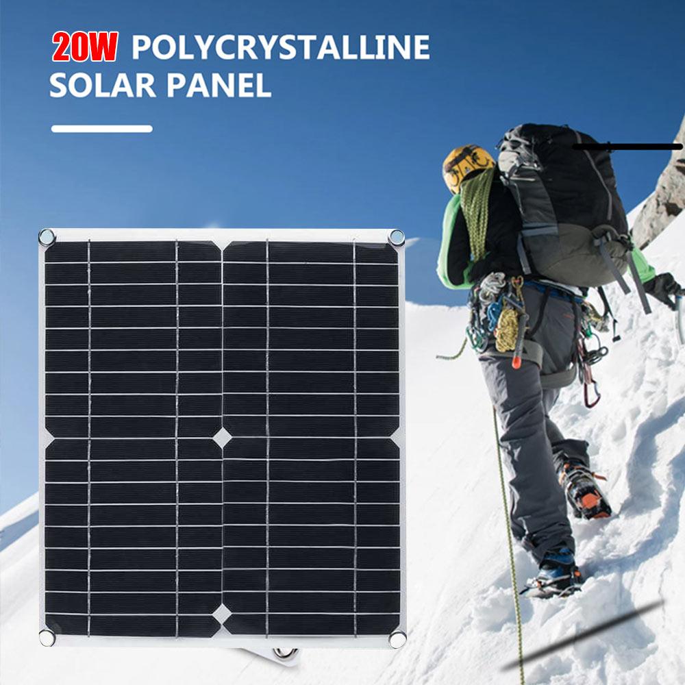 Solar Panel Car Charger Solar Panel USB 20W 280*280mm Home Improvement Toys Part Powered Monocrystalline Silicon DIY