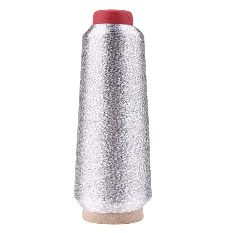Gold/Silver Thread Computer Cross-stitch Thread Embroidery Threads Metallic Fine Wire Overlock Sewing Machine Textile Thread: Silver