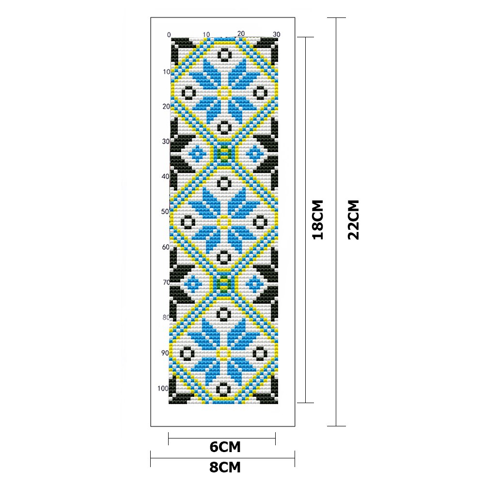 DIY Double Sides Cross Stitch Kits Bookmark Embroidery Stationery Double Sides Cross Stitch Kits Bookmark Embroidery