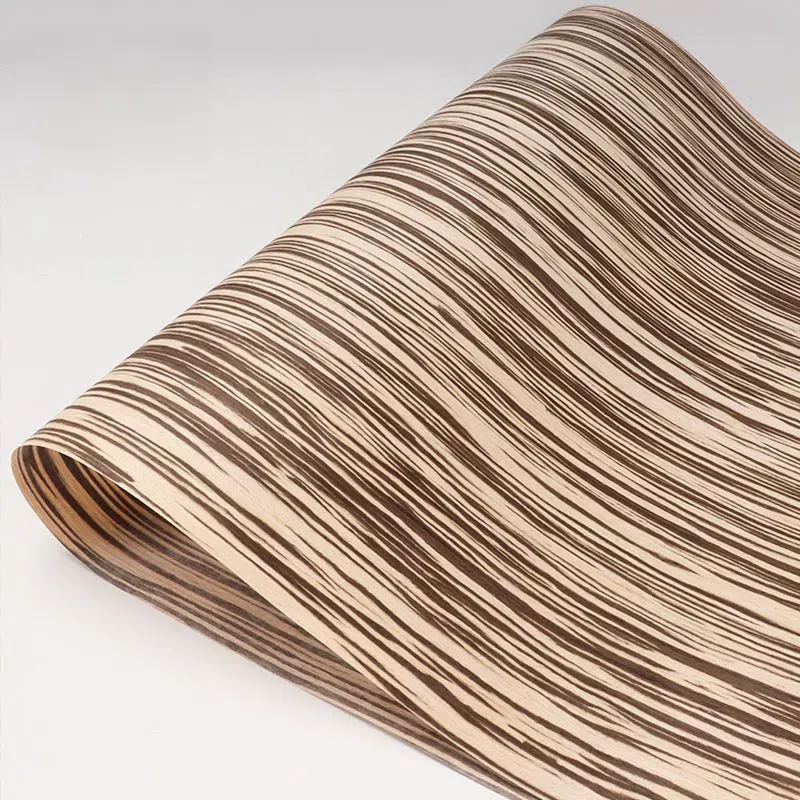 98Inch 0.25mm Engineered Zebra Wood Veneer Sheet, Apply for Speaker Furniture Plywood Cabinet Wall Panel Door Home Decoration