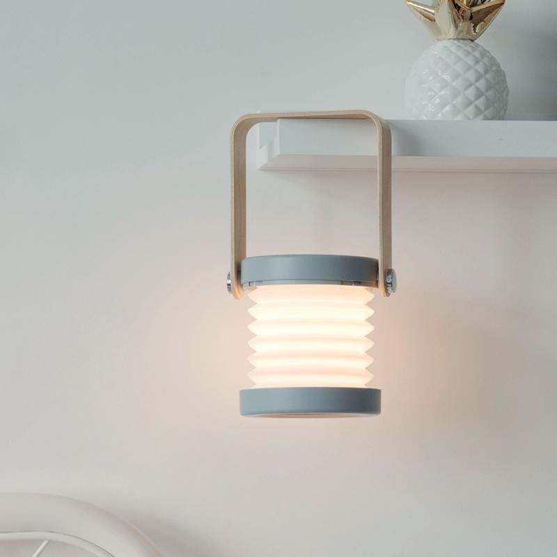 Led nachtlampje draagbare lantaarn intrekbare lantaarnlamp usb-oplaadbaar lichtgevend speelgoed voor kinderen