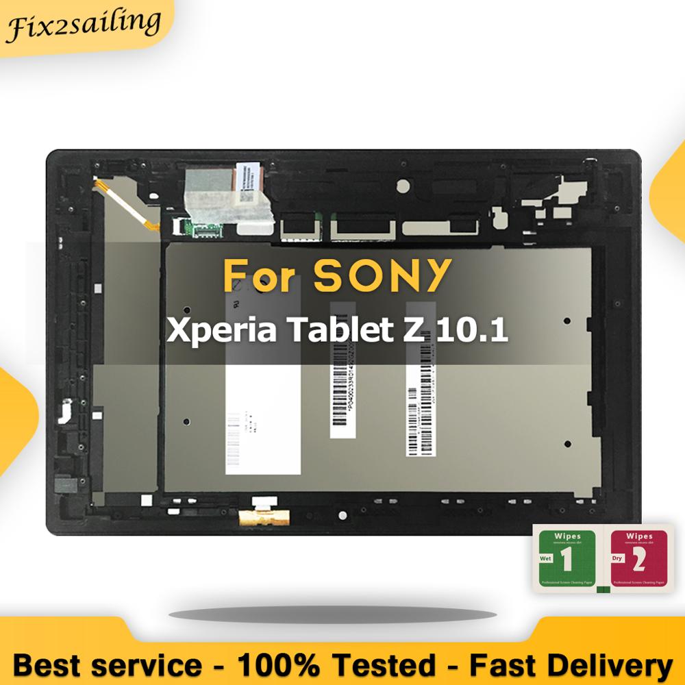 100% Tested For Sony Xperia Tablet Z Z1 10.1 SGP311 SGP312 SGP321 Full LCD Display Touch Screen Panel Digitizer Sensor+Frame