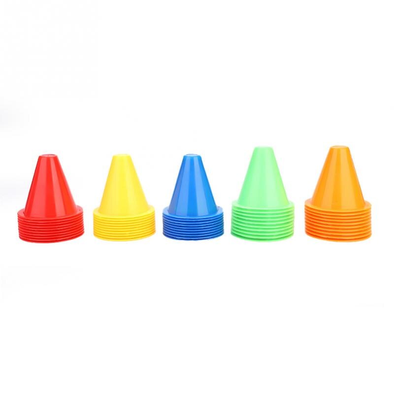 Lot de 10 marqueurs d'entraînement de Football, 8cm, panneaux de route, triangle, cône de route, marqueur d'obstacles, pile de train de vitesse