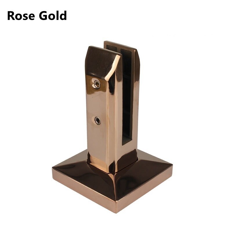 304 rustfrit stål guld stort glas klemme hvide glasstifter post balustrade trapper gelænder pool altanhegn glasholder