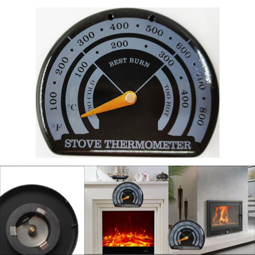 Komfur termometer pointer brænder måler pejs dele emalje hjem køkken temperatur mål korrosionsbestandigt værktøj grill