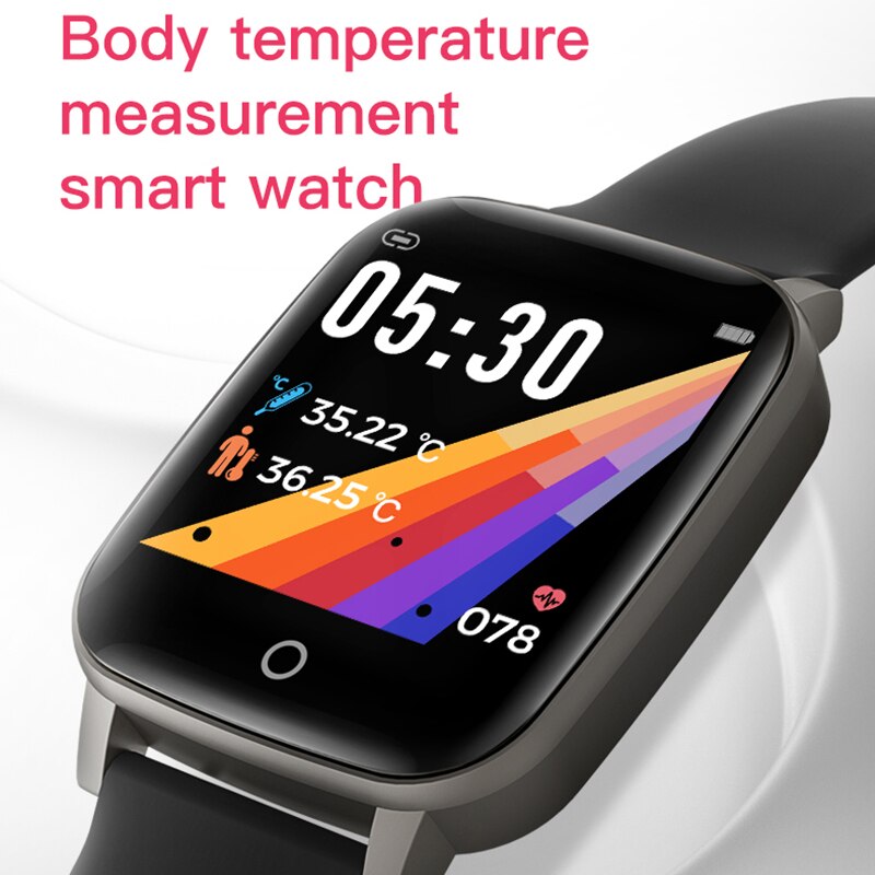 LIGE Smartwatch - Body Temp & Heart Rate Monitor - Fitness Tracker for Android & iOS - 1.3" Display