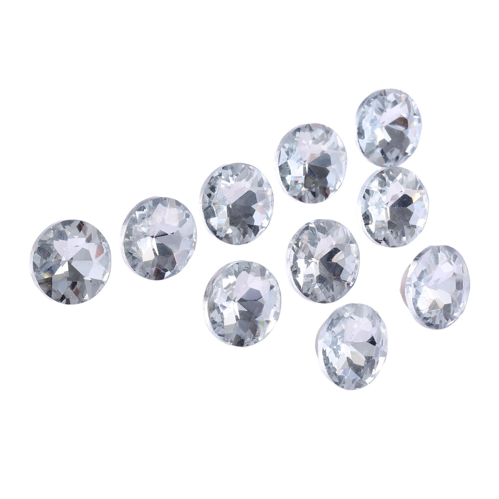 10 sztuk 14/16/18/22mm diamentowe kryształowe szklane guziki tapicerskie dekoracyjne gwoździe pinezki szpilki dla Craft Sofa części mebli ściennych: Antyczne srebro